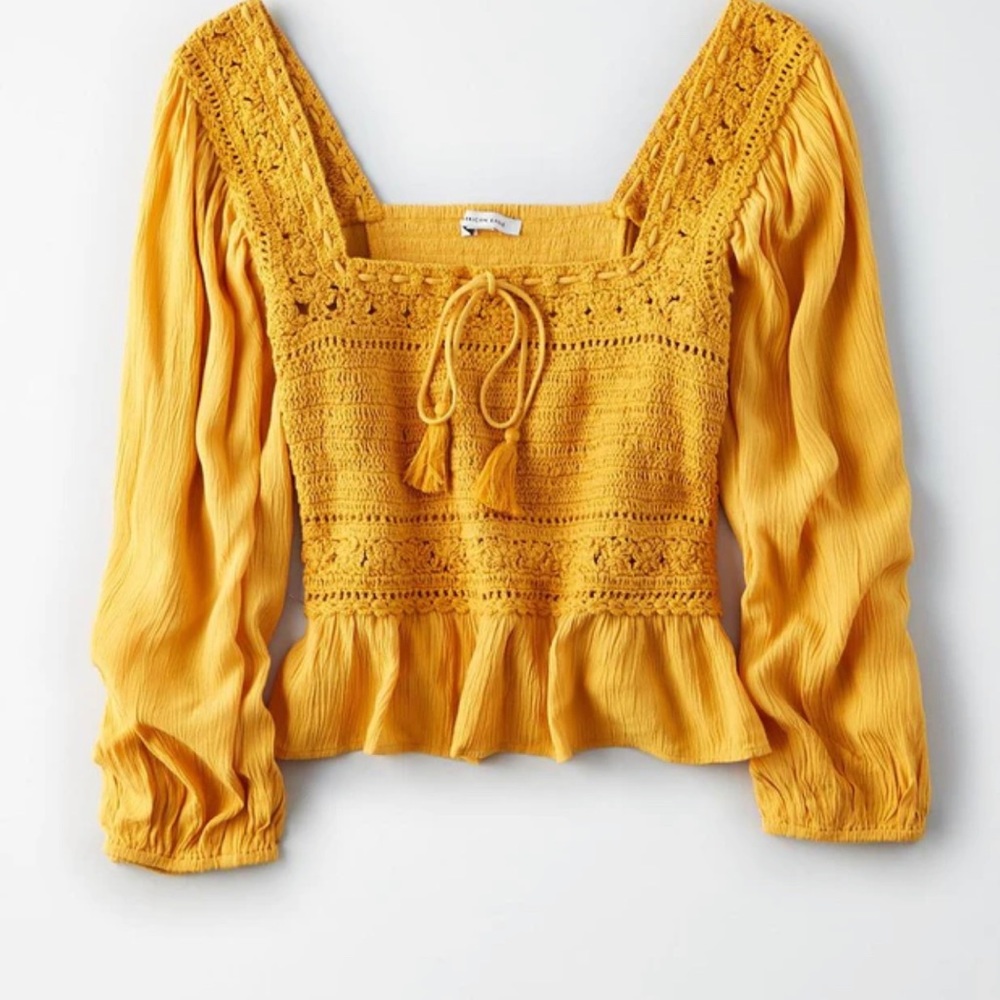 American Eagle Crochet Crop Top
